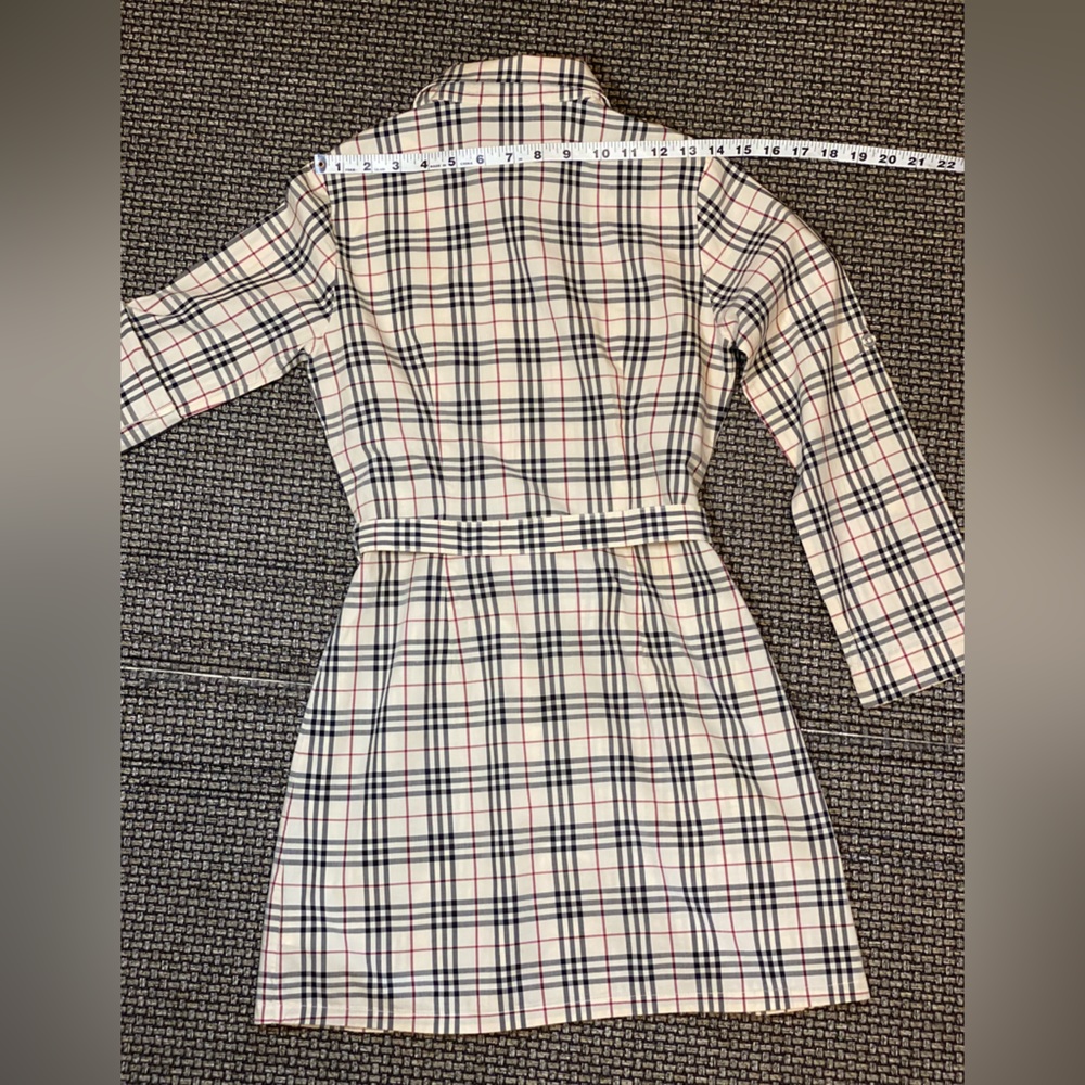 Burberry Nova Check BELTED Button Down Shirt Dress🔥NEW🔥Womens SM/Youth XL (12) - Picture 11 of 17